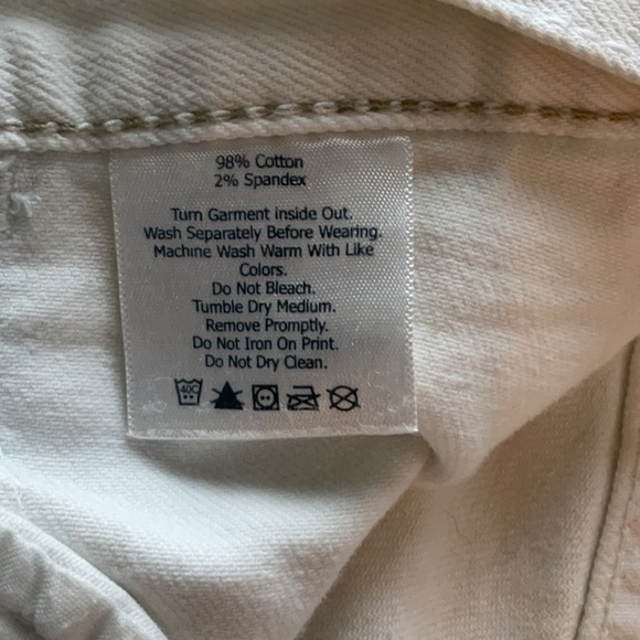 Eddie Bauer boyfriend crop white jeans size 8 - Picture 4 of 4